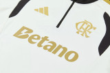 26-27 Flamengo White Half Pull Tracksuit (半拉链)