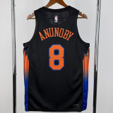 25-26 Knicks ANUNOBY #8 Black Top Quality Hot Pressing NBA Jersey (Trapeze Edition) 飞人版