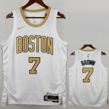 25-26 Celtics BROWN #7 White City Edition Top Quality Hot Pressing NBA Jersey