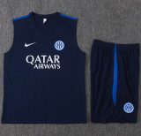 26-27 INT Royal blue Tank top and shorts suit #D26071