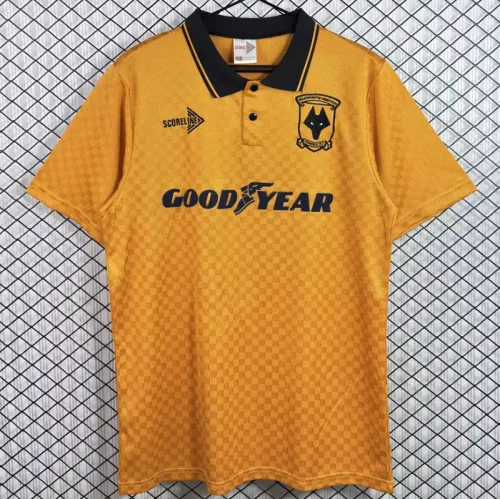 1990-1991 Wolves Home Retro Soccer Jersey