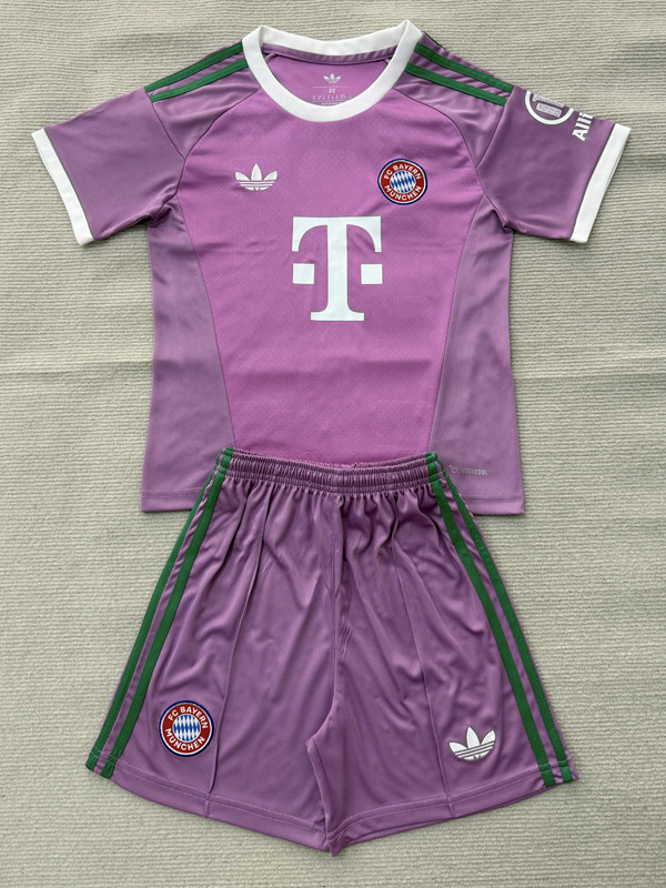 26-27 Bayern Purple Goalkeeper Kids Soccer Jersey