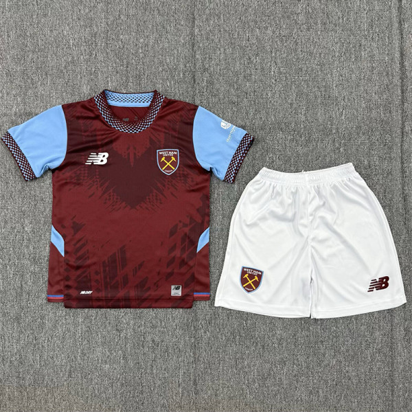 26-27 West Ham Home Kids Soccer Jersey
