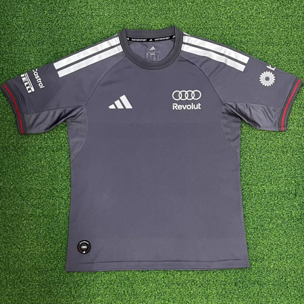 2026 Audi Gray T-Shirts Racing Suit (Football Jersey Size)(圆领)球员