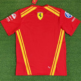 2026 Ferrari Red T-Shirts Racing Suit (Football Jersey Size)(圆领)