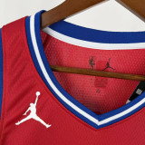 22-23 76ERS BROWN #7 Red Top Quality Hot Pressing NBA Jersey (Trapeze Edition) 飞人版