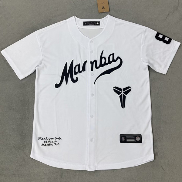 26-27 Mamba  # 24 White Casual Edition Baseball Jersey