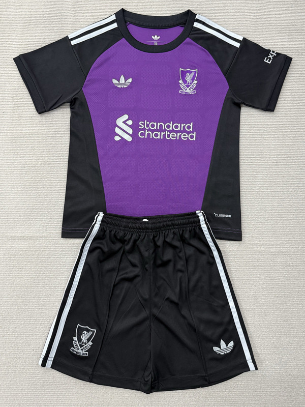 26-27 LIV Purple Goalkeeper Kids Soccer Jersey