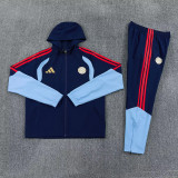 26-27 Bayern Royal blue Windbreaker Suit (Hoodie)(风衣套装)