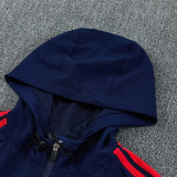 26-27 Bayern Royal blue Windbreaker Suit (Hoodie)(风衣套装)
