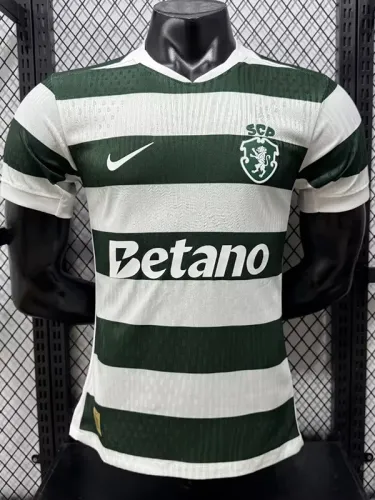 26-27 Sporting Lisbon Home Player Version Soccer Jersey