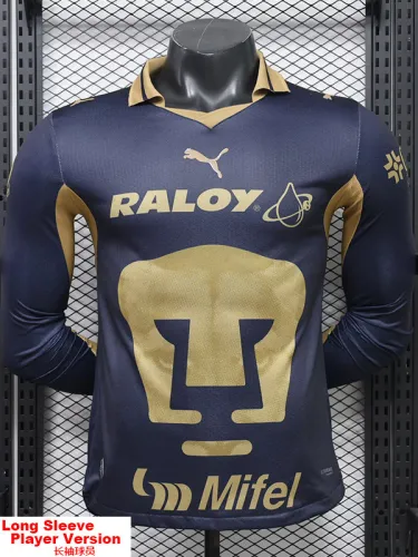 26-27 Pumas UNAM Away Long Sleeve Player Version Soccer Jersey