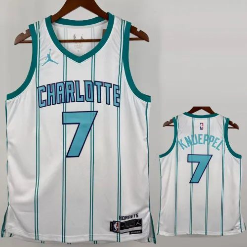 Hornets KNUEPPEL #7 White Home Top Quality Hot Pressing NBA Jersey