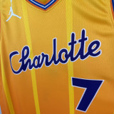 25-26 Hornets KNUEPPEL #7 Orange City Edition Top Quality Hot Pressing NBA Jersey(V领)