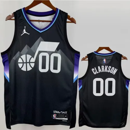 JAZZ CLARKSON #00 Black Top Quality Hot Pressing NBA Jersey