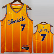 25-26 Hornets KNUEPPEL #7 Orange City Edition Top Quality Hot Pressing NBA Jersey(V领)