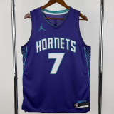 22-23 HORNETS KNUEPPE #7 Purple Top Quality Hot Pressing NBA Jersey (Trapeze Edition) 飞人版
