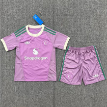 26-27 Man Utd Pink Goalkeeper Kids Soccer Jersey