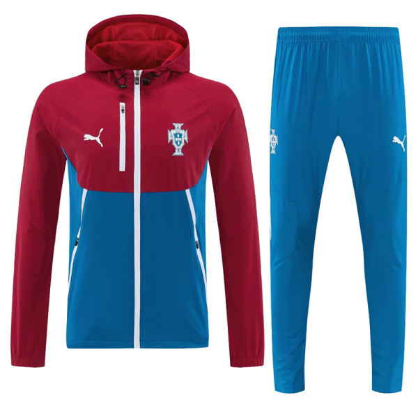 26-27 Portugal Red blue Windbreaker Suit (Hoodie)(风衣套装)