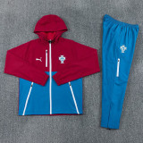 26-27 Portugal Red blue Windbreaker Suit (Hoodie)(风衣套装)