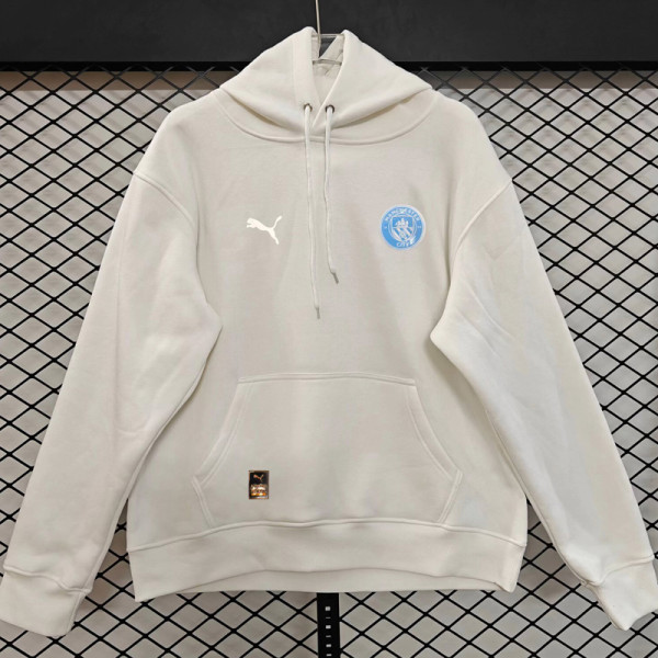 26-27 Man City White Hoody 白色(加绒)蓝标