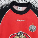 2002 Club Olimpia Red Goalkeeper Long Sleeve Retro Soccer Jersey (长袖)