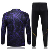 26-27 BAR Black Purple Half Pull Tracksuit # B26099(半拉链)