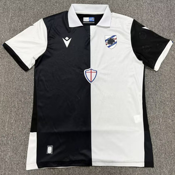 26-27 Sampdoria Black White Fans Soccer Jersey