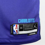 22-23 Hornets BALL #1 Purple Top Quality Hot Pressing NBA Jersey (Trapeze Edition) 飞人版
