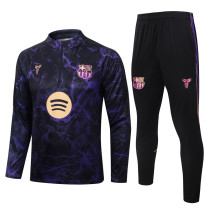 26-27 BAR Black Purple Half Pull Tracksuit # B26099(半拉链)