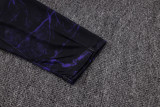 26-27 BAR Black Purple Half Pull Tracksuit # B26099(半拉链)