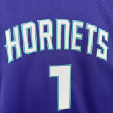 22-23 Hornets BALL #1 Purple Top Quality Hot Pressing NBA Jersey (Trapeze Edition) 飞人版