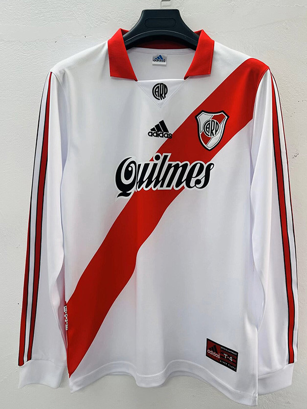 1998-1999 River Plate Home Long Sleeve Retro Soccer Jersey (长袖)