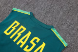26-27 Brazil Dark green Tank top and shorts suit #D26083