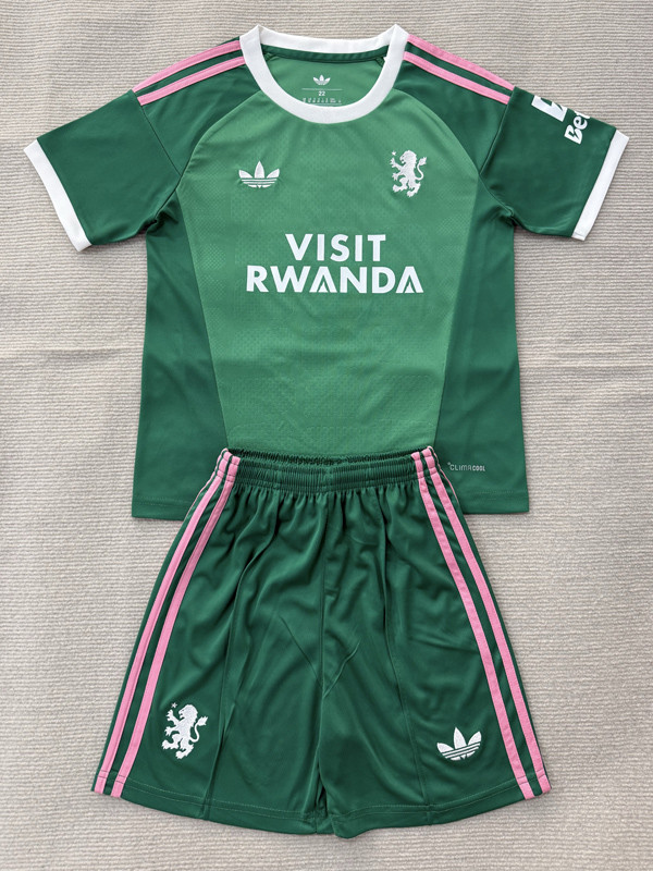 26-27 Aston Villa Green Goalkeeper Kids Soccer Jersey
