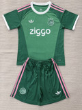 26-27 Ajax Green Goalkeeper Kids Soccer Jersey
