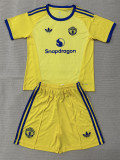 26-27 Man Utd Yellow Goalkeeper Kids Soccer Jersey