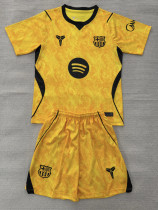 26-27 BAR Yellow Goalkeeper Kids Soccer Jersey