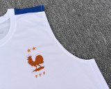 26-27 France White Tank top and shorts suit