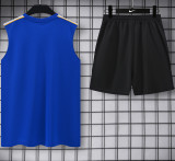 26-27 CHE Fancy blue Tank top and shorts suit