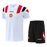 26-27 Man Utd White Training Short Suit
