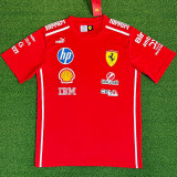 2026 Ferrari Red T-Shirts Racing Suit (Football Jersey Size)(圆领)