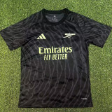 26-27 ARS Black Goalkeeper Fans Soccer Jersey (荧光绿广告)