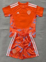 26-27 Leeds United Orange Goalkeeper Kids Soccer Jersey