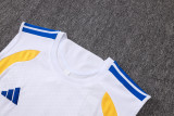 26-27 Boca Juniors White Tank top and shorts suit #D26088