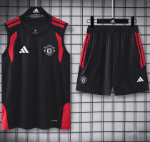 26-27 Man Utd Black Tank top and shorts suit
