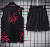 26-27 Man Utd Black Tank top and shorts suit