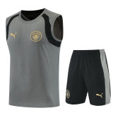26-27 Man City Grey Tank top and shorts suit