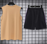 26-27 BAR Mud Yellow Tank top and shorts suit