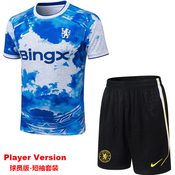 26-27 CHE Blue White Player Version Training Short Suit (球员短套装)